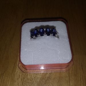 Sterling silver tanzanite ring